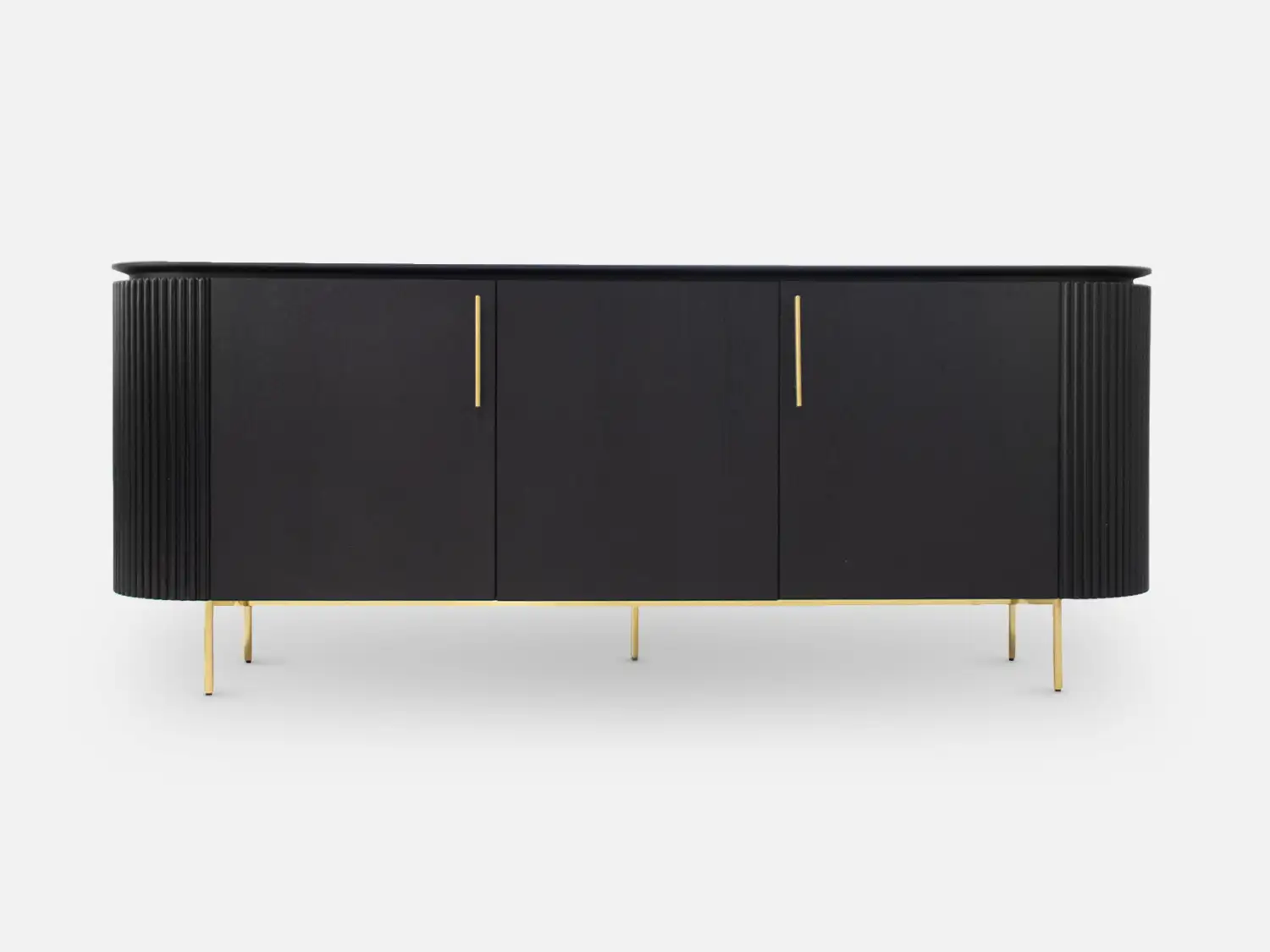 Black Oak Wood Art Deco Style: Versatile buffet available in a sleek black colour, adding a touch of modern sophistication to your dining room. Explore our range of black buffets at Bradfords, Auckland, New Zealand."