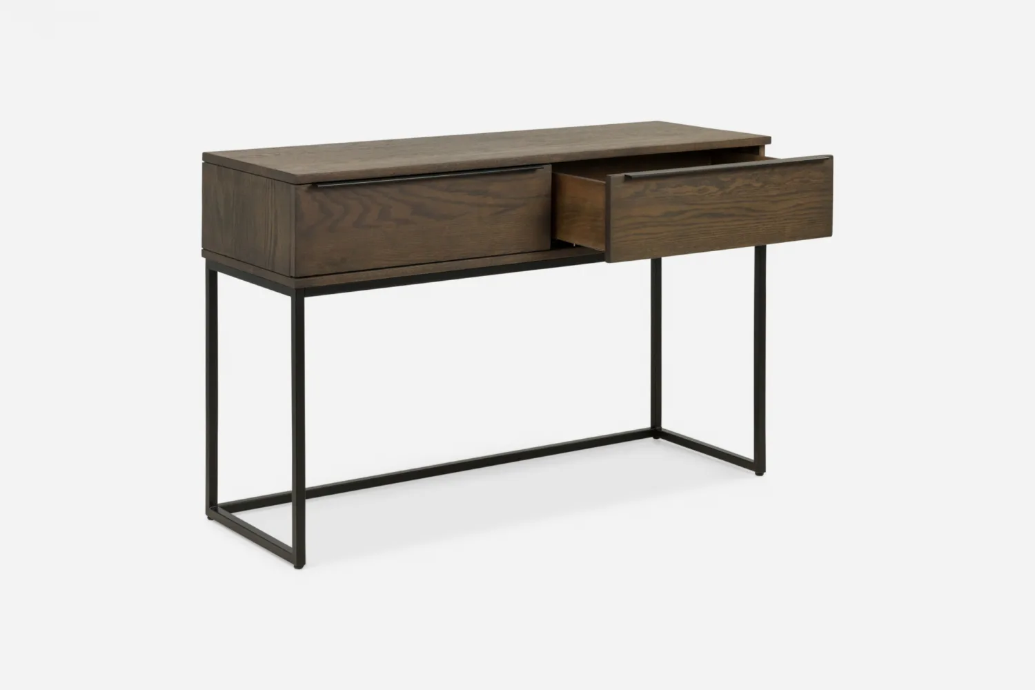 CAMDEN solid oak two-drawer console table for hallway, living room, or dining room – Bradfords Interiors