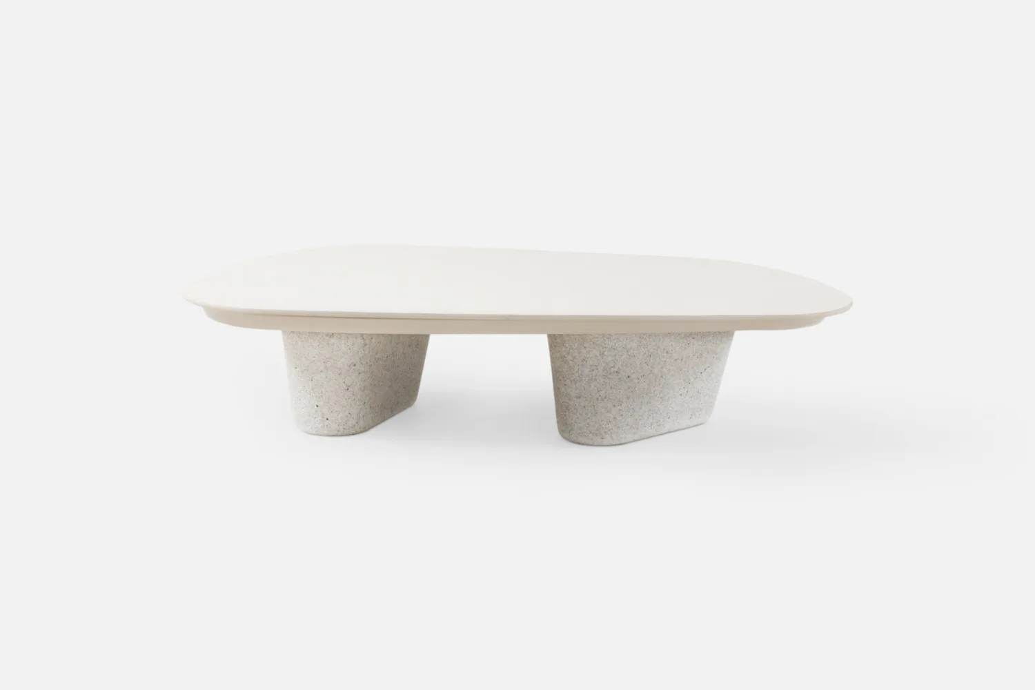 PURO coffee table with smooth stone top and sculpted base for a bold, contemporary look. Outdoor coffee tables available at Bradfords in Auckland New Zealand