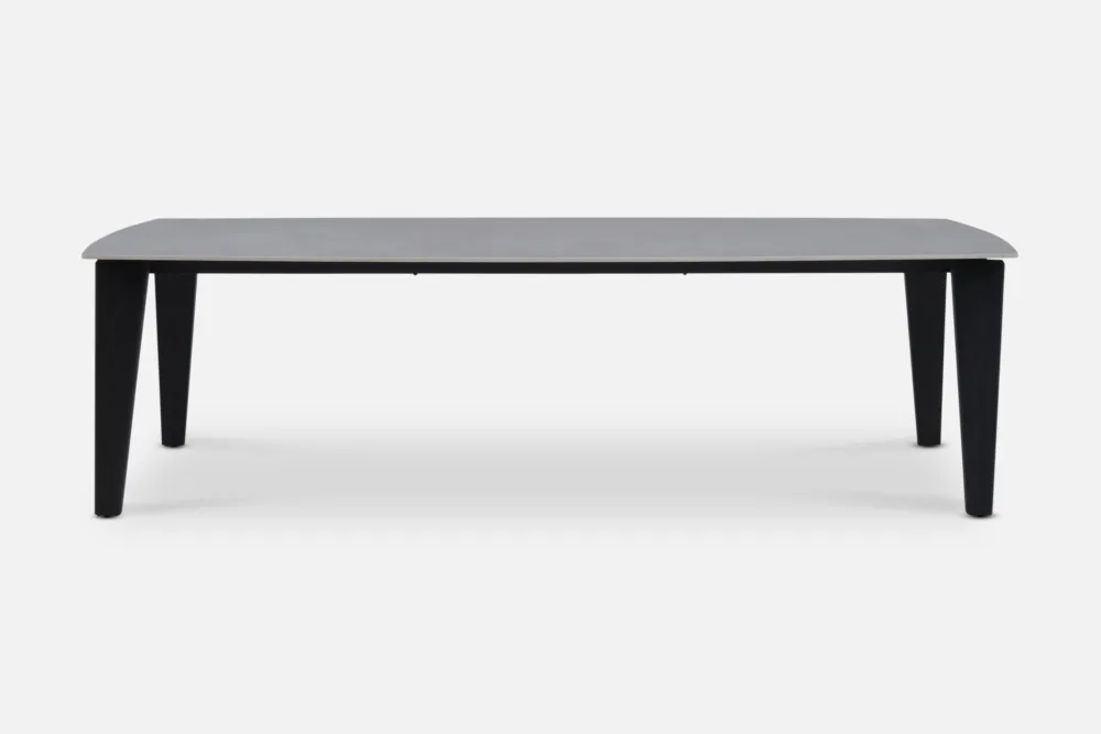Bradfords KEIL Dining Table – 270cm rectangular dining table with anthracite ceramic top and black timber legs, modern minimalist design for contemporary dining spaces