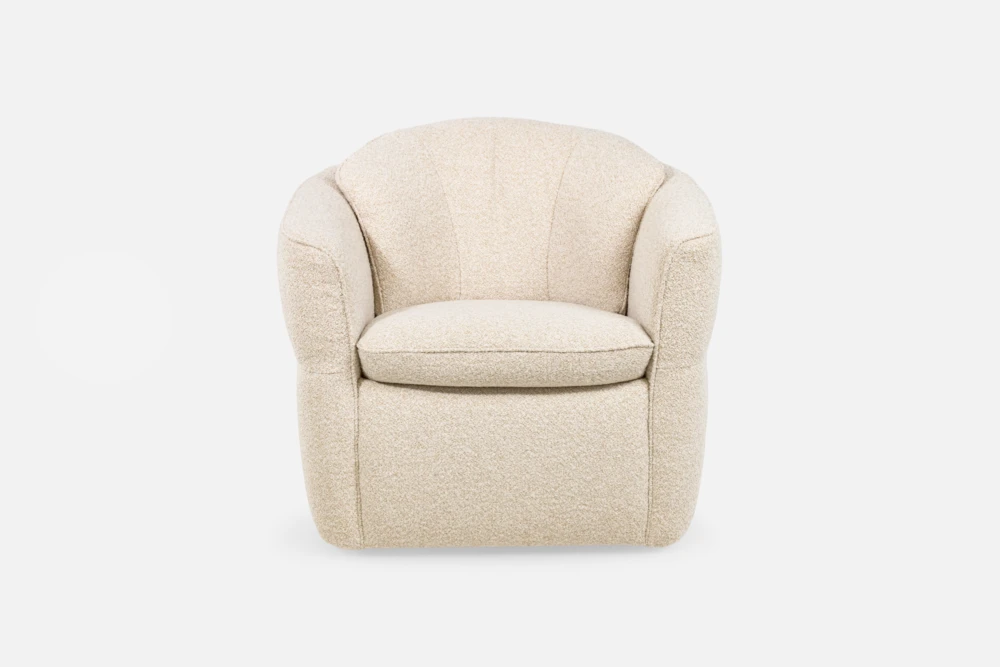 Buy AUDRI swivel accent chair with plush cushioning and curved design – contemporary seating from Bradfords Interior